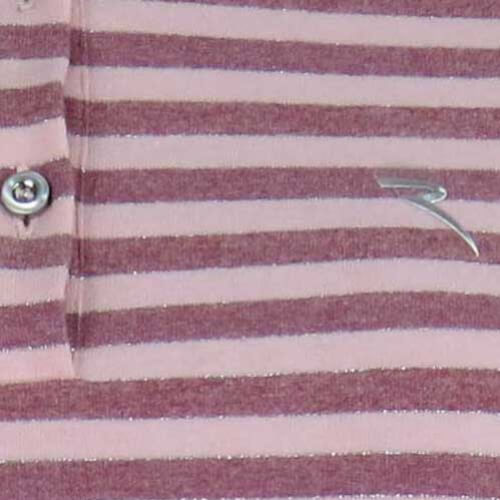 Chervo Polo Golfpolo lang Arm Albeggio rosa gestreift 12G 