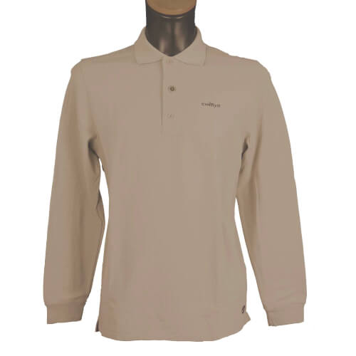 Chervo Herren Polo lang Arm Asuam beige 420 Gr.50 Chervo Herren Polo lang Arm Asuam beige 420 Gr.50