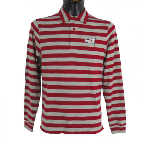 Chervo Herren Polo lang Arm Aseoio 64H rot gestreift Gr.50 Chervo Herren Polo lang Arm Aseoio 64H rot gestreift Gr.50