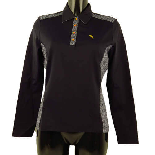 Chervo Damen Polo lang Arm PRO THERM Arvezze schwarz 999 Chervo Damen Polo lang Arm PRO THERM Arvezze schwarz 999