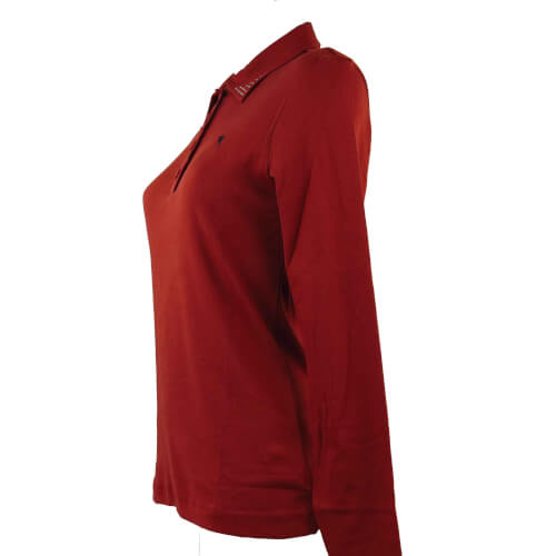 Chervo Damen Polo lang Arm COMFORT Acdc rostbraun 847