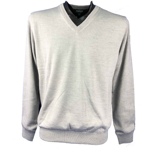 Chervo Herren Strick Pullover WIND LOCK Nasir grau 909 2.Wahl Chervo Herren Strick Pullover WIND LOCK Nasir grau 909 2.Wahl