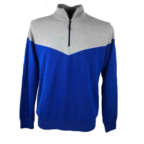 Chervo Herren Strick Pullover WIND LOCK Nicola royal grau E68 2.Wahl Chervo Herren Strick Pullover WIND LOCK Nicola royal grau E68 2.Wahl