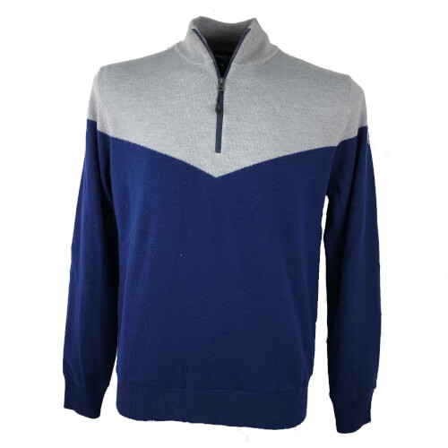 Chervo Herren Strick Pullover WIND LOCK Nicola blau grau E85 2.Wahl Chervo Herren Strick Pullover WIND LOCK Nicola blau grau E85 2.Wahl