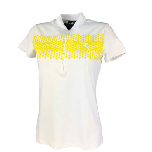 Chervo Damen Polo Aris SUN BLOCK weiß gelb 100 neu Chervo Damen Polo Aris SUN BLOCK weiß gelb 100 neu