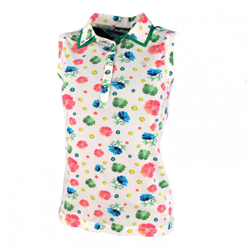 Chervo Damen Polo Top Avanti SUN BLOCK weiß gemustert 22A Chervo Damen Polo Top Avanti SUN BLOCK weiß gemustert 22A