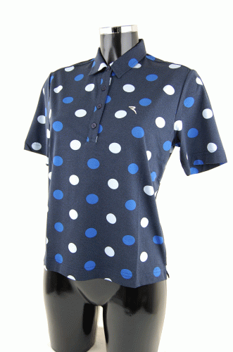 Chervo Damen Polo Ansmau DRY MATIC blau gepunktet 990 Chervo Damen Polo Ansmau DRY MATIC blau gepunktet 990