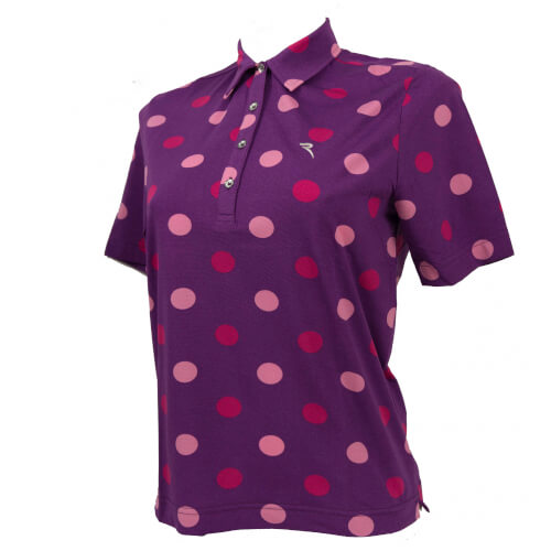 Chervo Damen Polo Ansmau DRY MATIC lila gepunktet 992 Chervo Damen Polo Ansmau DRY MATIC lila gepunktet 992