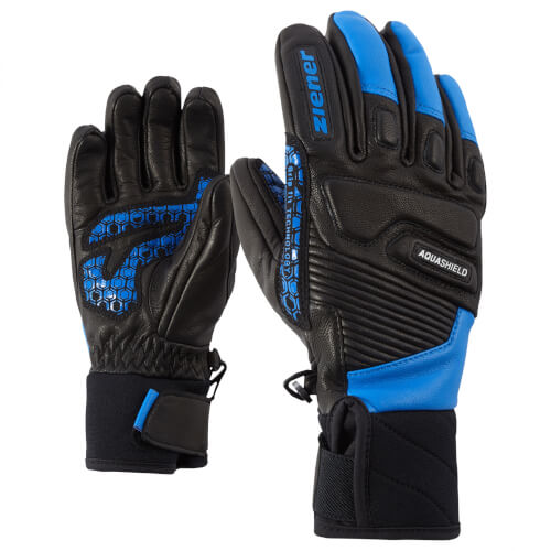 ZIENER Ski Kinder Handschuhe Lisor AQUASHIELD schwarz blau 12798 ZIENER Ski Kinder Handschuhe Lisor AQUASHIELD schwarz blau 12798