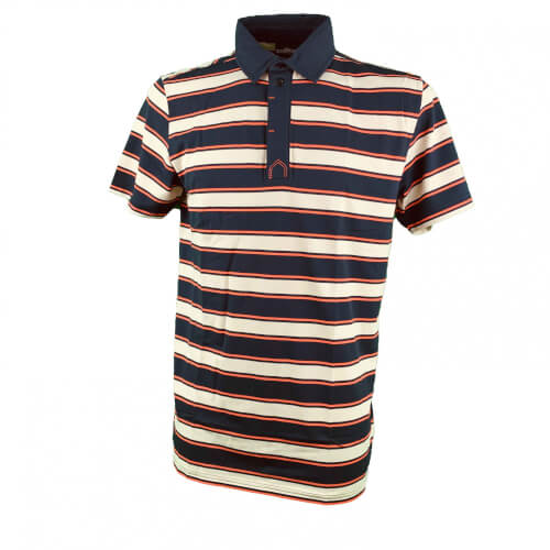 Chervo Herren Polo Aliante Sun Block blau beige gestreift 11E Chervo Herren Polo Aliante Sun Block blau beige gestreift 11E