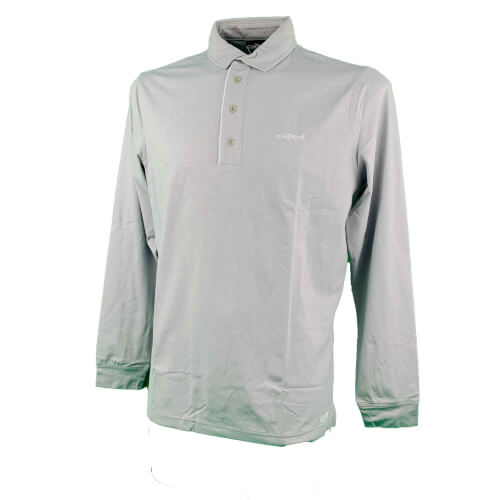 Chervo Herren lang Arm Polo Allegro Sun Block grau meliert 36L Chervo Herren lang Arm Polo Allegro Sun Block grau meliert 36L