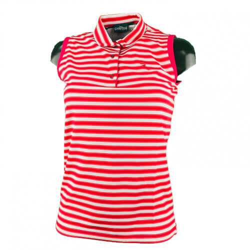 Chervo Damen Polo Top Amilia DRY MATIC rot gestreift 25G Chervo Damen Polo Top Amilia DRY MATIC rot gestreift 25G