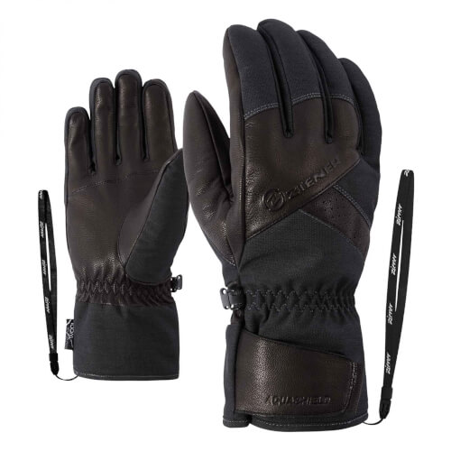 Ziener Herren Alpine-Ski-Snowborad-Handschuhe GANNIK AQUASHIELD® glove schwarz 