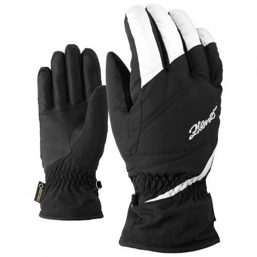 ZIENER Damen Skihandschuhe GORETEX Kafika schwarz weiß 1201 ZIENER Damen Skihandschuhe GORETEX Kafika schwarz weiß 1201