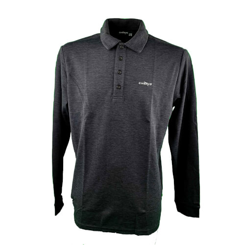 Chervo Herren Polo lang Arm Aurucon antrazit meliert 2.Wahl Chervo Herren Polo lang Arm Aurucon antrazit meliert 2.Wahl