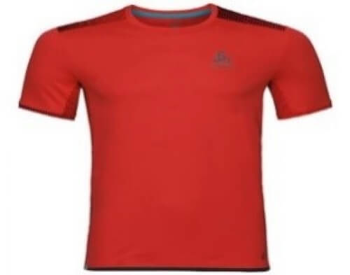 odlo Herren Running Shirt Omnius Print rot odlo Herren Running Shirt Omnius Print rot