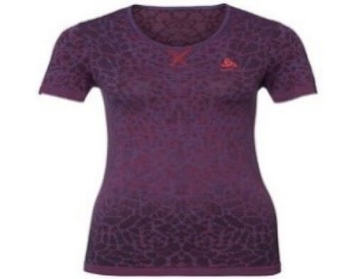 odlo Damen Shirt Evolution blau rot odlo Damen Shirt Evolution blau rot