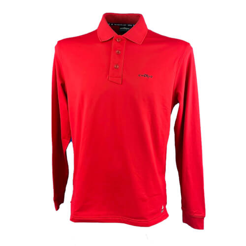 Chervo Herren Polo lang Arm Anguy rot 2.Wahl Chervo Herren Polo lang Arm Anguy rot 2.Wahl