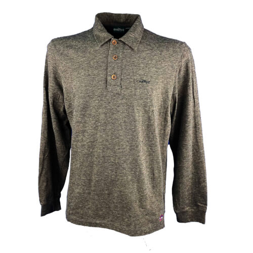 Chervo Herren Polo lang Arm Aston braun 96D Gr.50 Chervo Herren Polo lang Arm Aston braun 96D Gr.50
