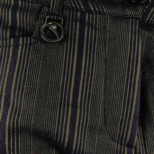 Chervo warme Damen Hose Sbrego COMFORT aubergine gestreift 73G