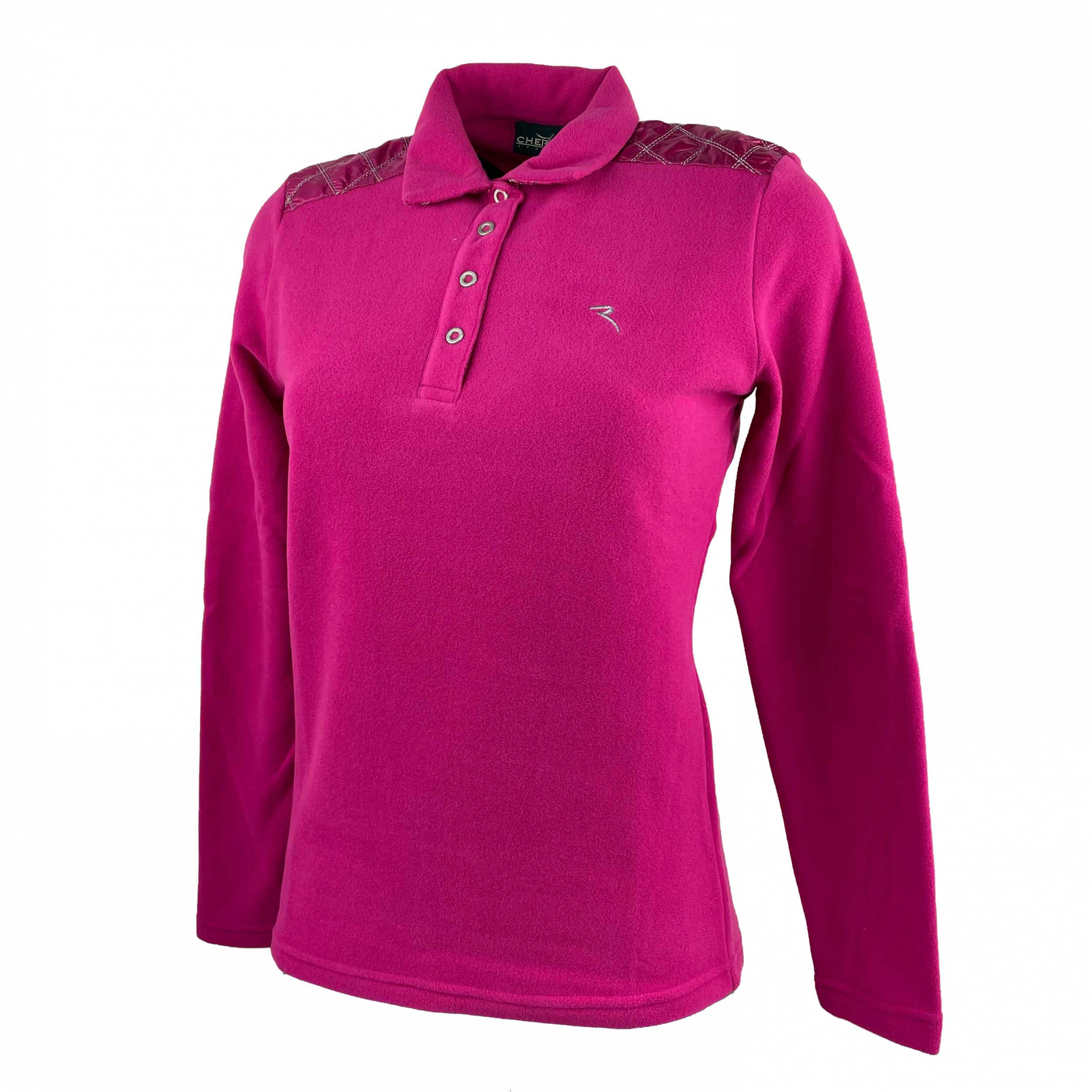 Chervo Damen Fleece Polo lang Arm PRO THERM Avantitutta magenta 2.Wahl