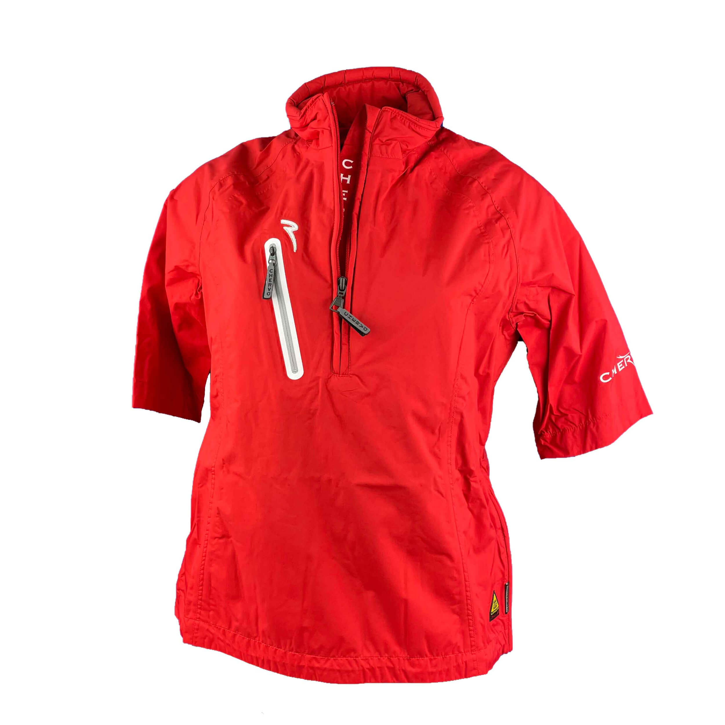 Chervo Damen kurz Arm Regenshirt Piccinini AQUA BLOCK rot 826