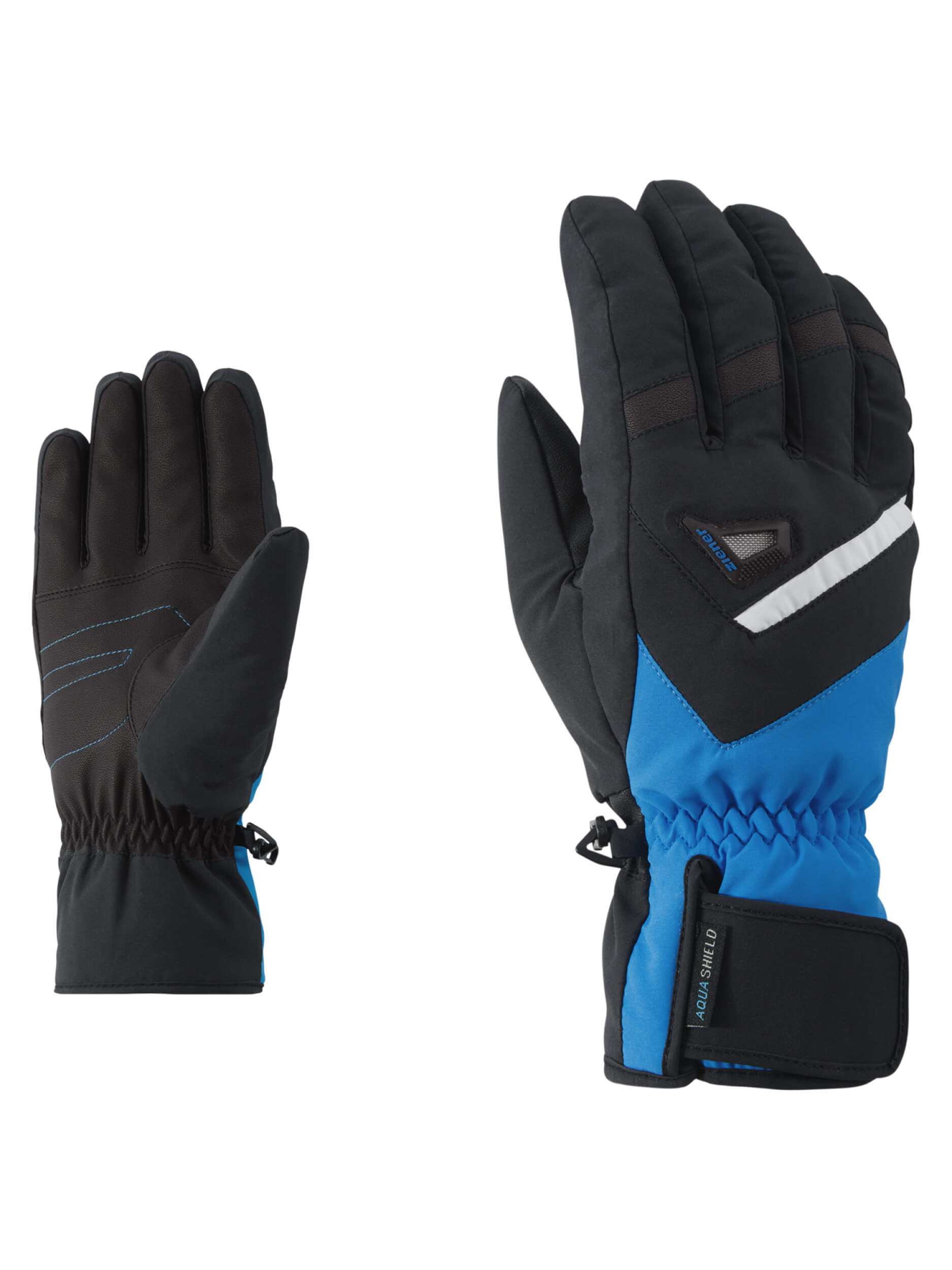 ZIENER Ski-Handschuhe Gary AQUASHIELD schwarz blau 12798
