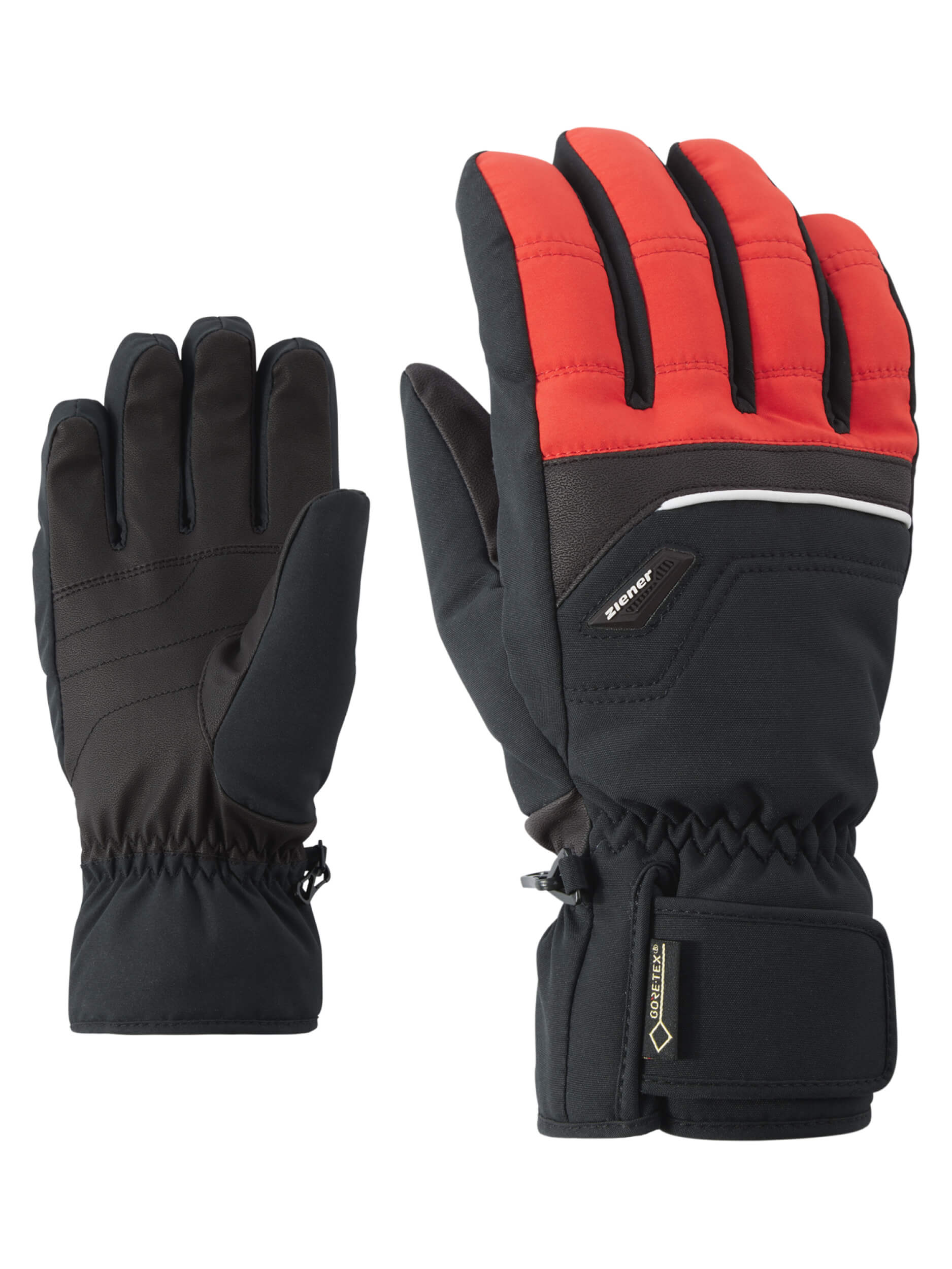 ZIENER Ski Handschuhe Glyn GORETEX rot schwarz 888