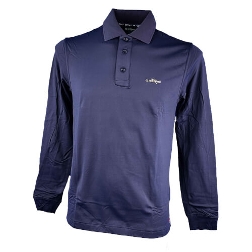 Chervo Herren Polo lang Arm Anguy PRO THERM navy 2.Wahl