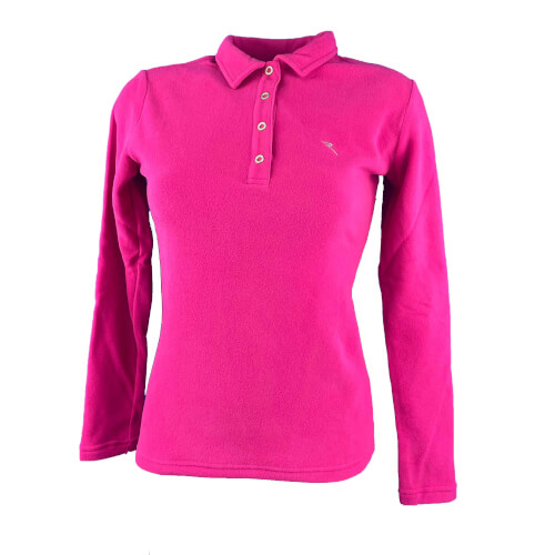 Chervo Damen Fleece Polo lang Arm Ambly PRO THERM magenta 2.Wahl