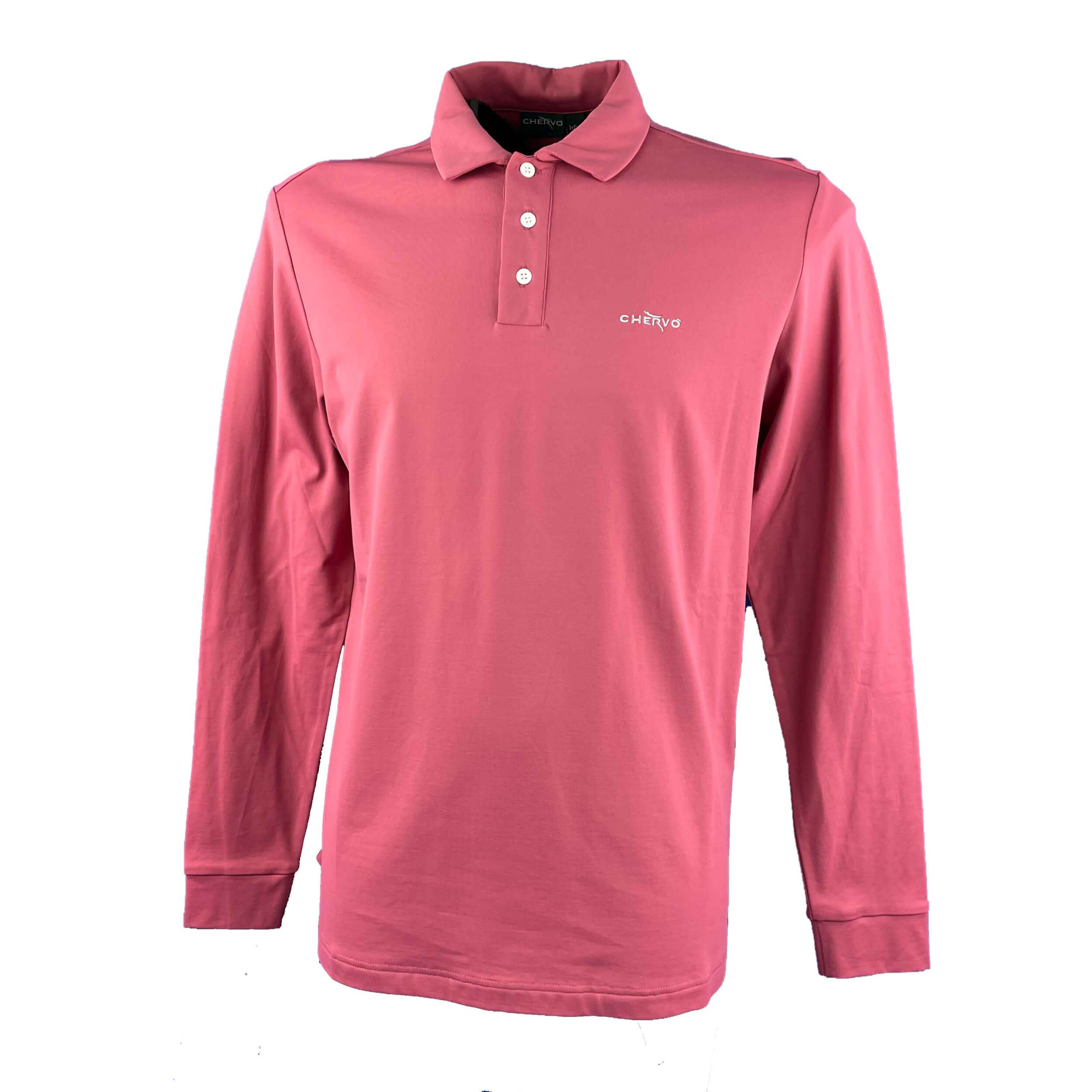 Chervo Herren Polo lang Arm Aurucon altrosa 789