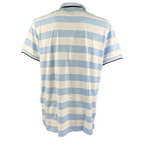 Chervo Herren Polo Ahmen Sun Block hellblau weiß gestreift 90E