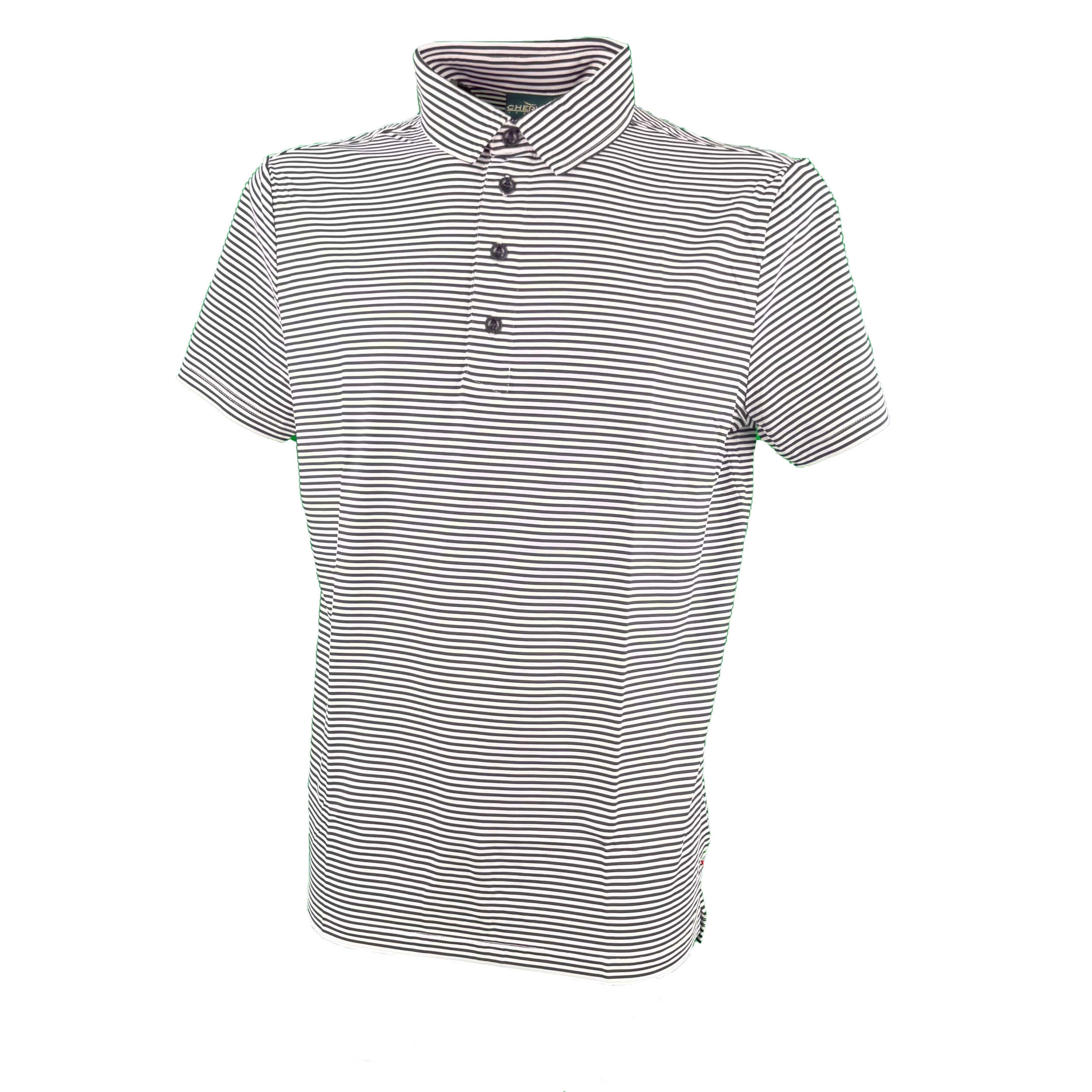Chervo Herren Polo Ariginal Sun Block schwarz weiß gestreift 74E 