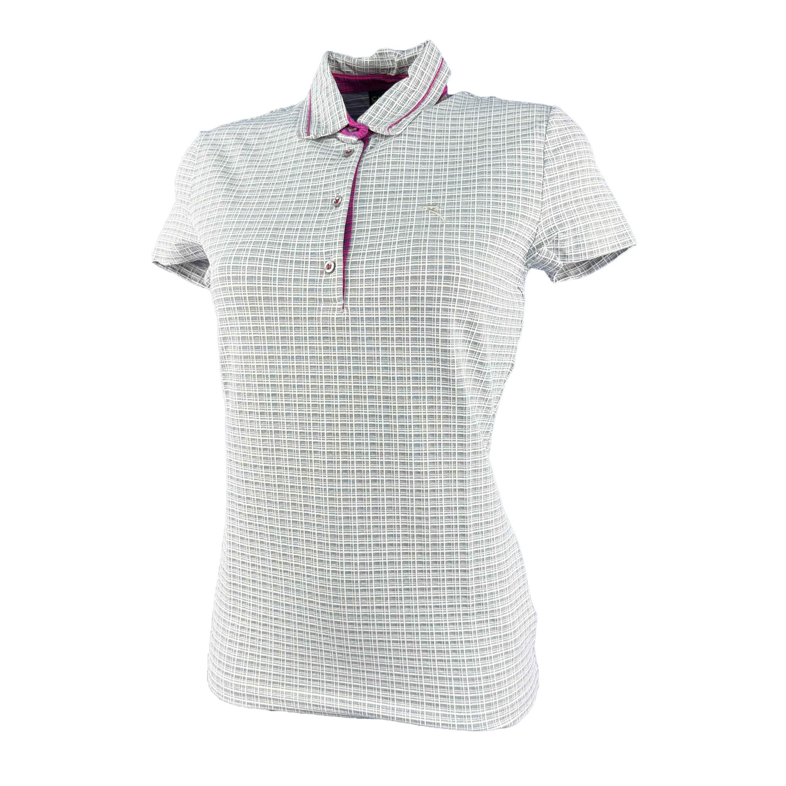 Chervo Damen Polo Astio DRY MATIC grau kariert 57A