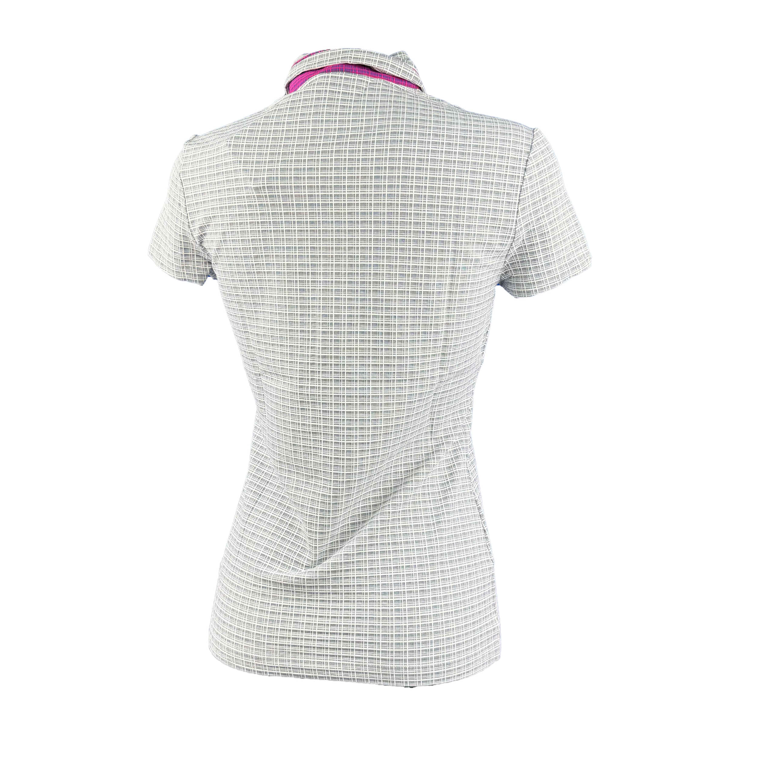 Chervo Damen Polo Astio DRY MATIC grau kariert 57A