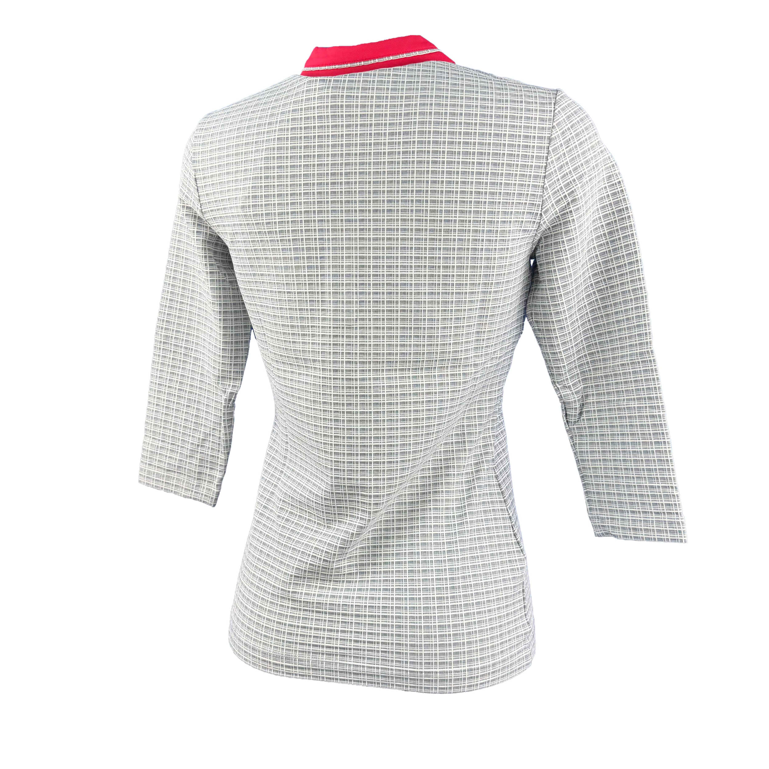 Chervo Damen Polo Arces DRY MATIC grau kariert 57A 