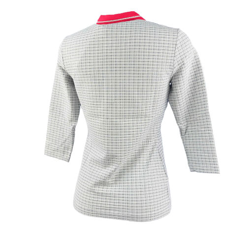 Chervo Damen Polo Arces DRY MATIC grau kariert 57A 