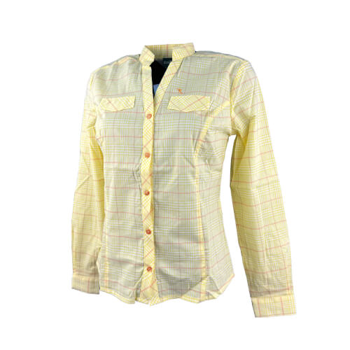 Chervo Damen Bluse Doman SUN BLOCK gelb kariert 42B Chervo Damen Bluse Doman SUN BLOCK gelb kariert 42B