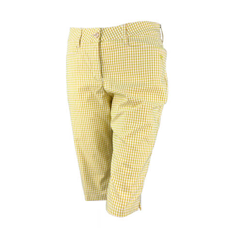 Chervo Damen Short Glory SUN BLOCK ocker kariert 60F Chervo Damen Short Glory SUN BLOCK ocker kariert 60F