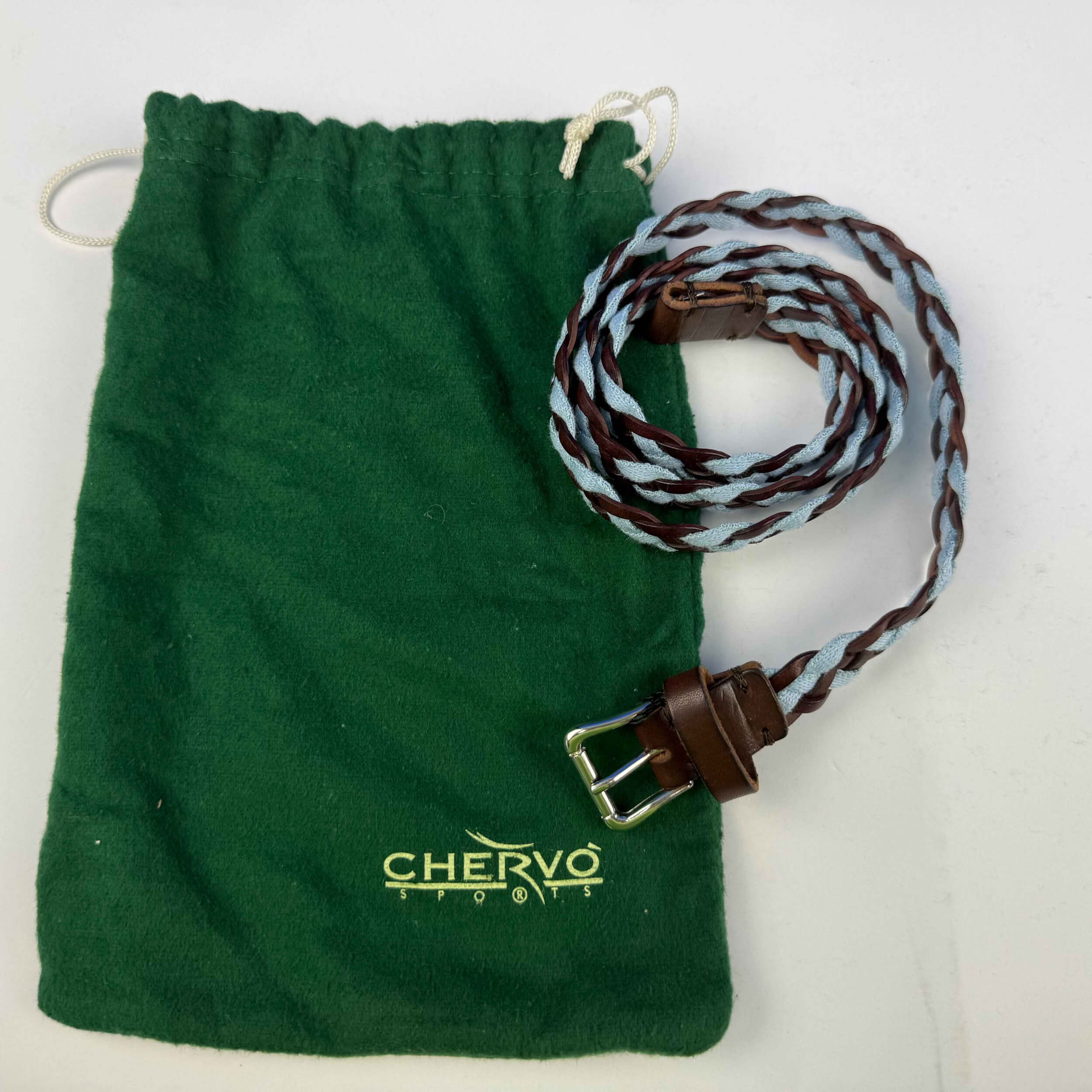 Chervo Damen Gürtel Usample hellblau braun 546