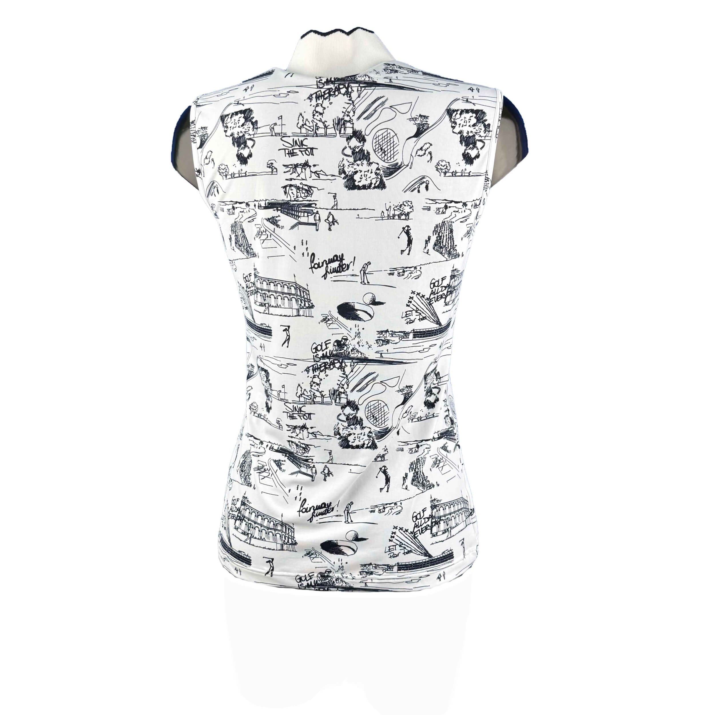 Chervo Damen Top Attractive Dry Matic weiß gemustert 071A 2.Wahl