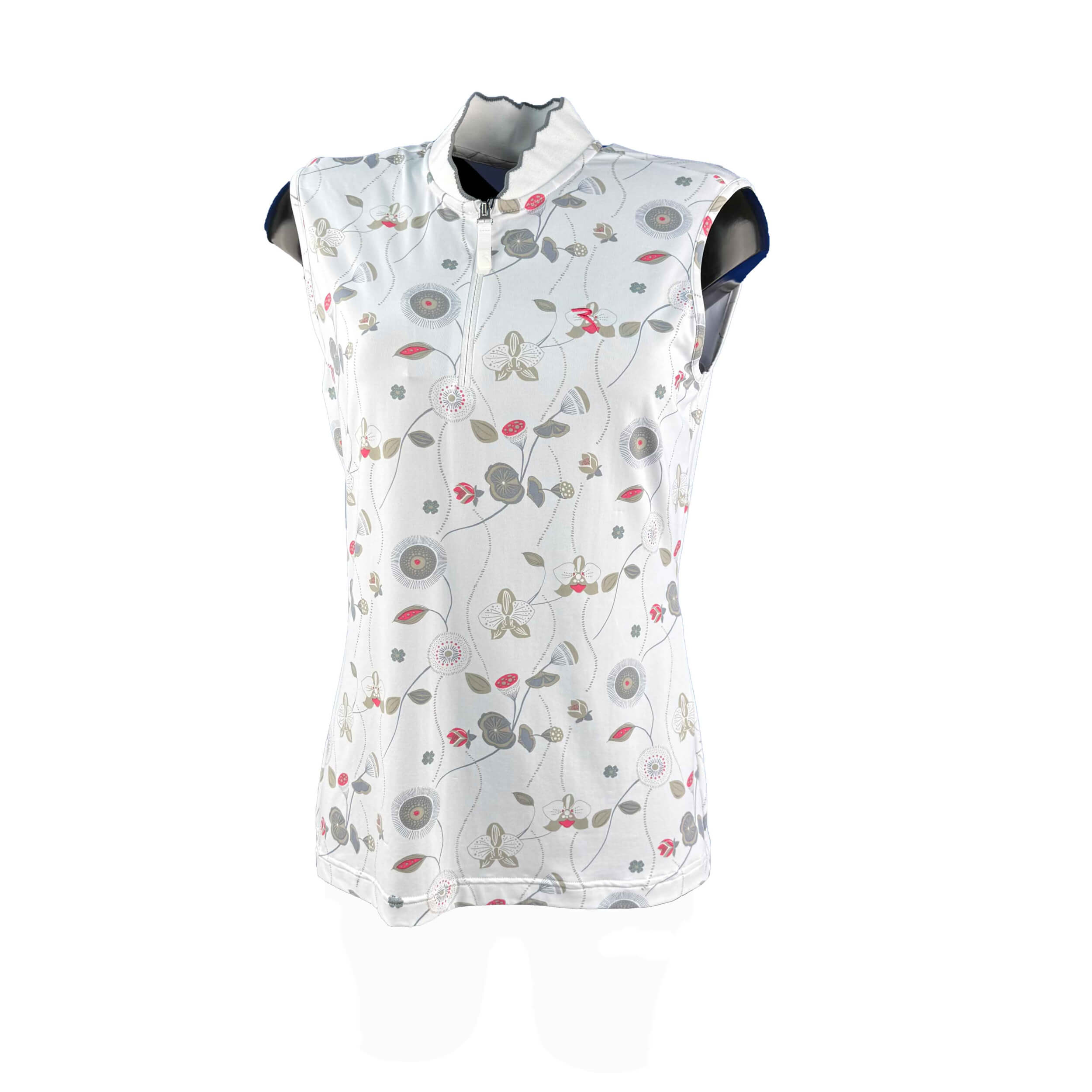 Chervo Damen Top Attractive Dry Matic weiß gemustert 072A 2.Wahl