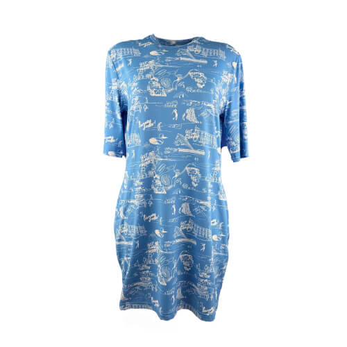 Chervo Damen Kleid Valeria Dry Matic blau gemustert 173E 2.Wahl