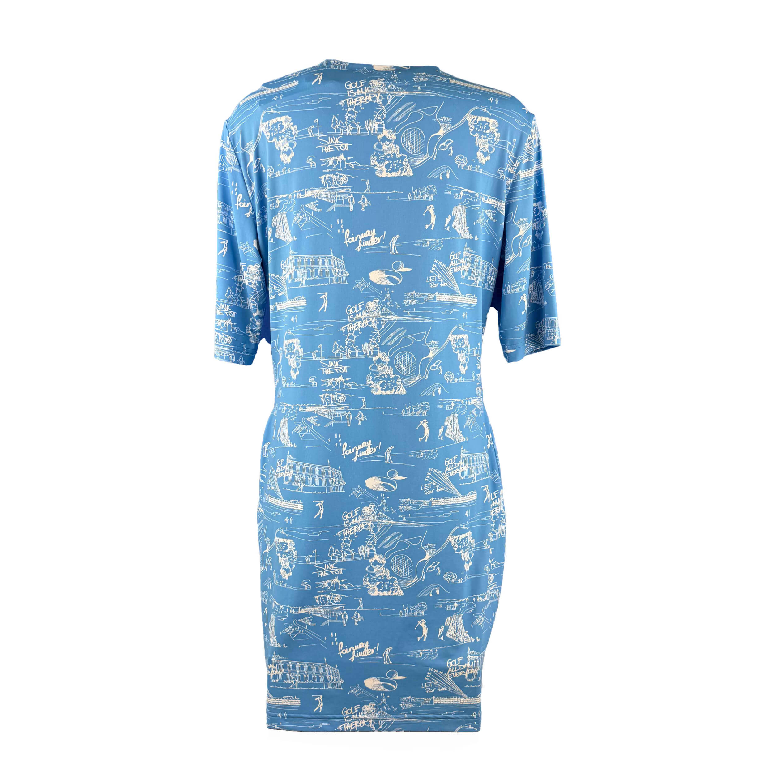 Chervo Damen Kleid Valeria Dry Matic blau gemustert 173E 2.Wahl