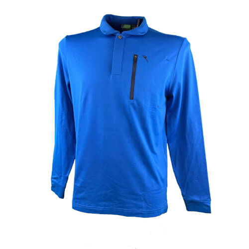 Chervo Herren lang Arm Polo Azteco PRO THERM blau 5004