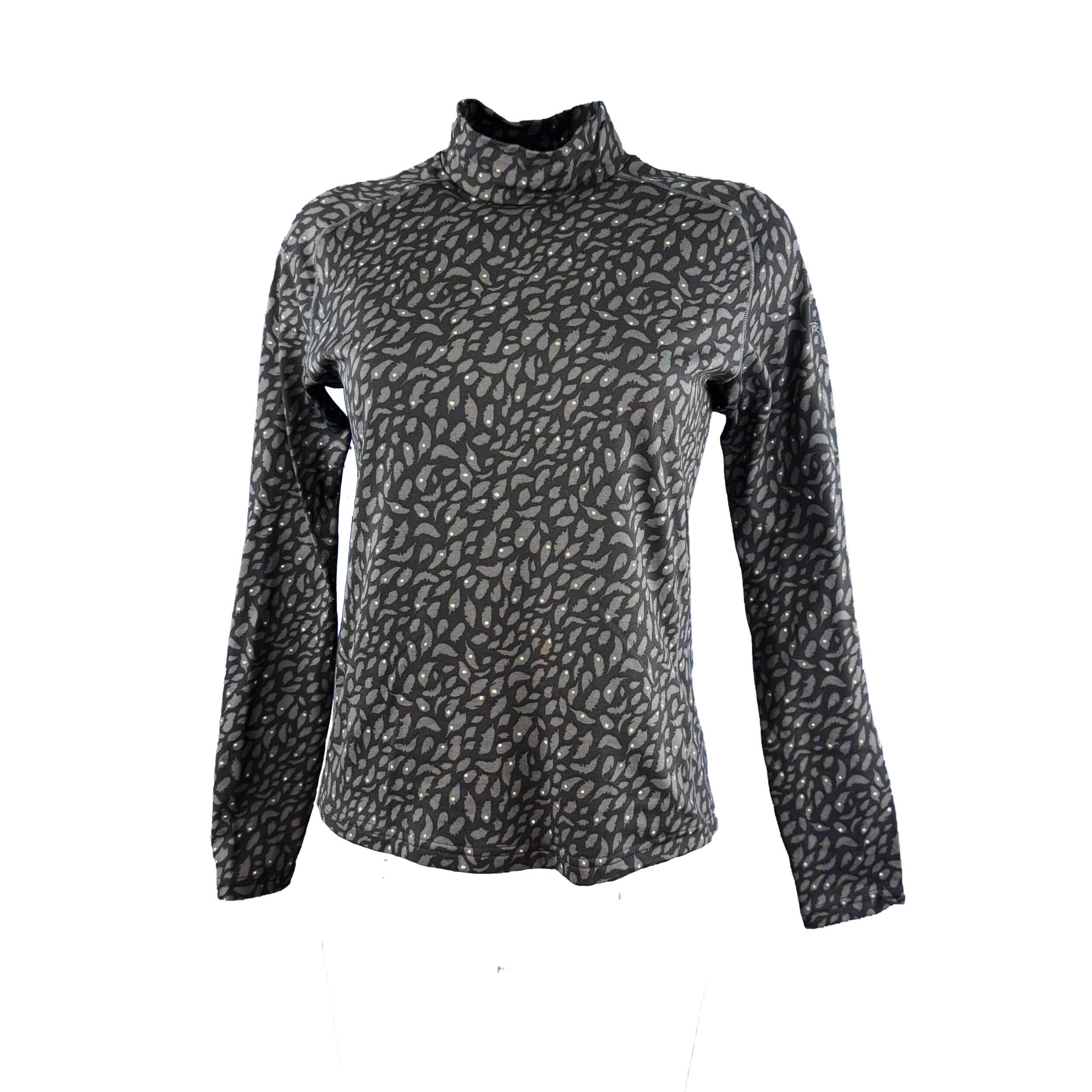 Chervo Damen lang Arm Rolli Tania PRO THERM grau gemustert 034L