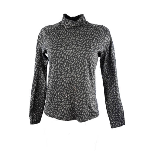 Chervo Damen lang Arm Rolli Tania PRO THERM grau gemustert 034L