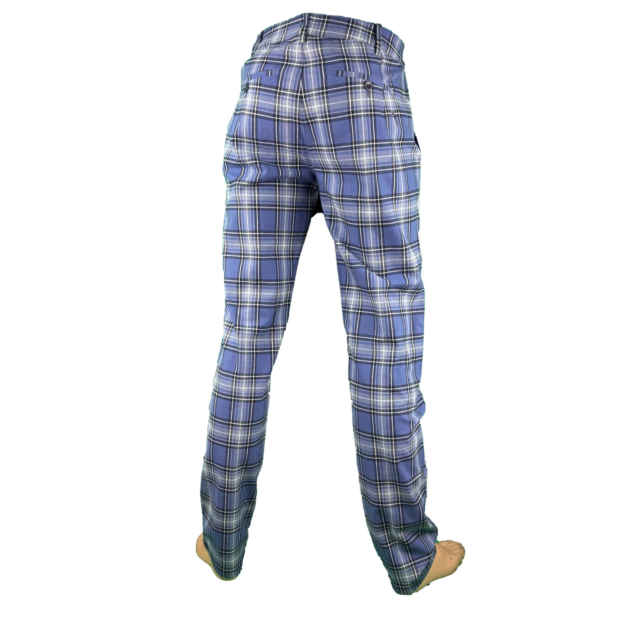 Chervo warme Herren Hose Sampaio COMFORT blau kariert 057E
