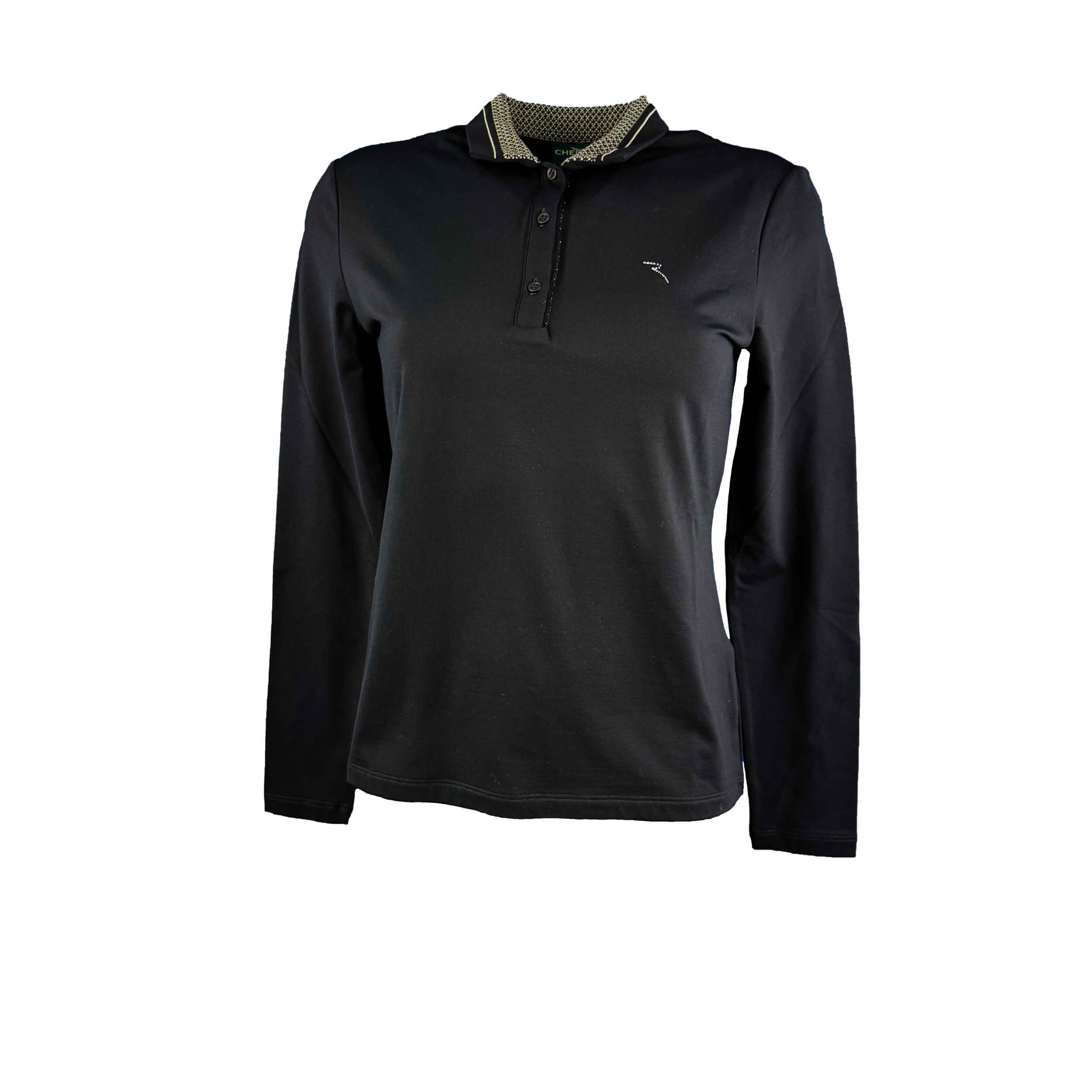 Chervo Damen lang Arm Polo Animus PRO THERM schwarz 999