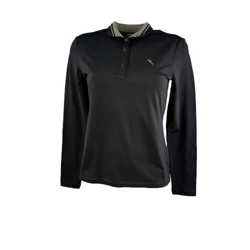 Chervo Damen lang Arm Polo Animus PRO THERM schwarz 999